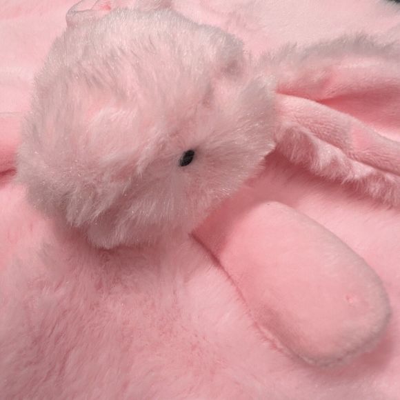 Apricot Lamb Lovey Security‎ Blanket Pink Bunny 13x13 Stuffed Animal Toy Plush - Picture 7 of 16